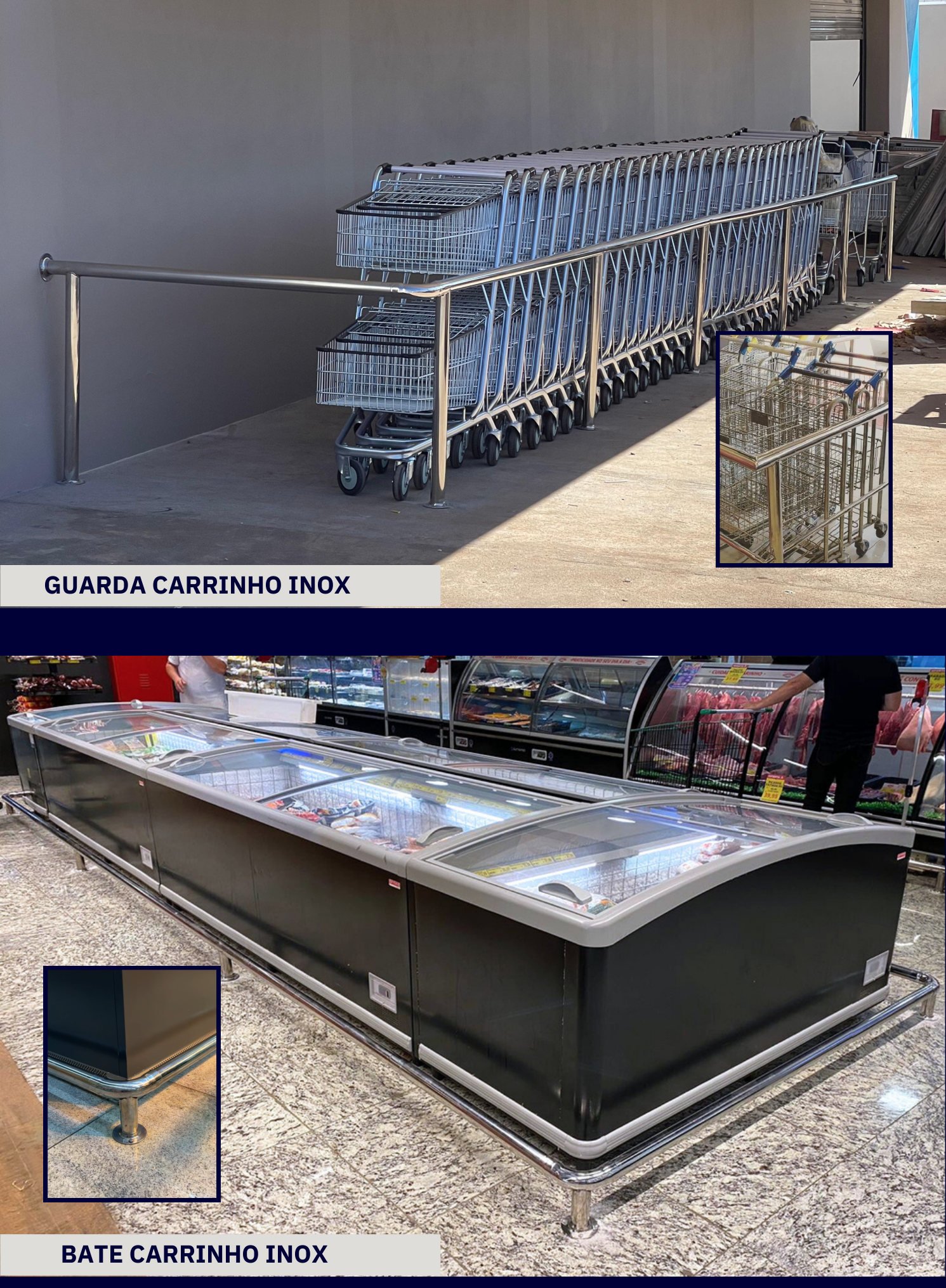 Bate-Carrinho Inox