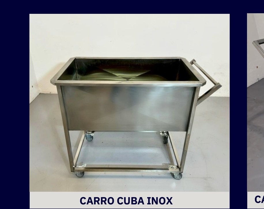 Carrinho Inox Transporte de Caixa