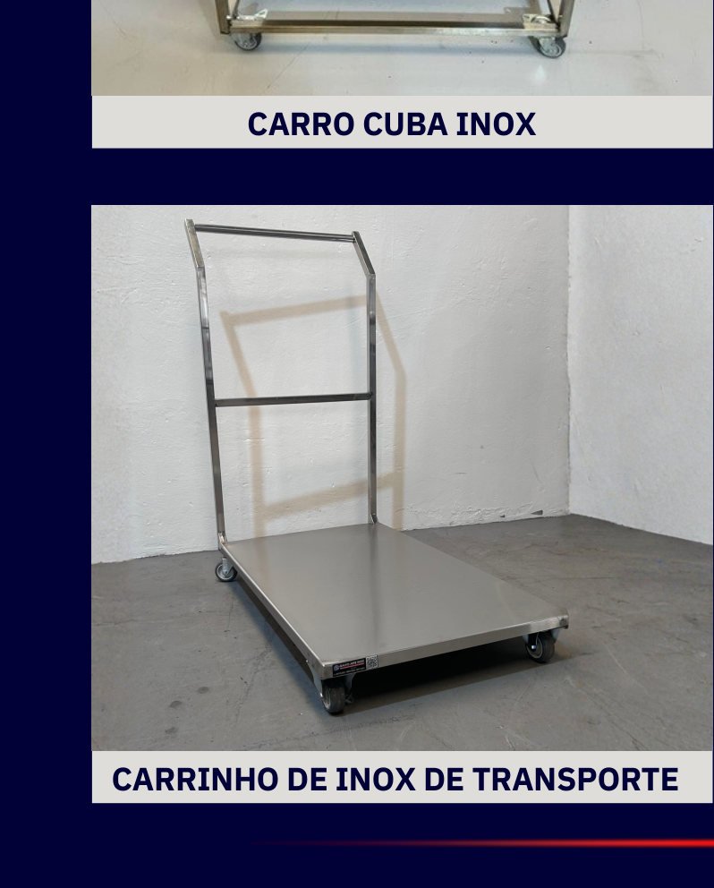 Carrinho de Inox de Transporte