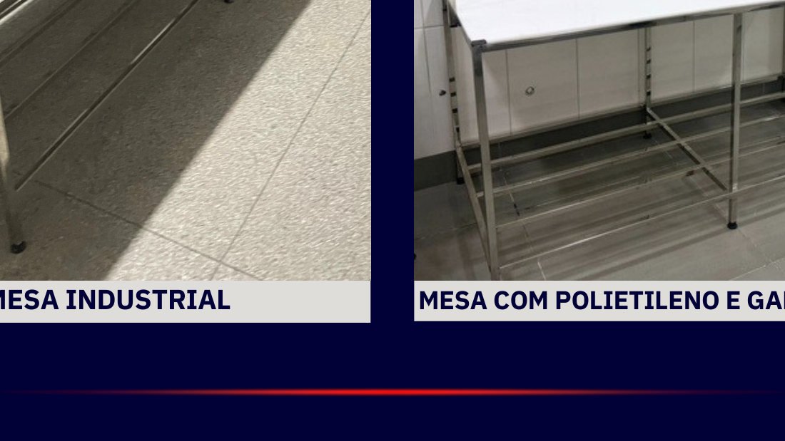 Mesa com Polietileno e Gancheira