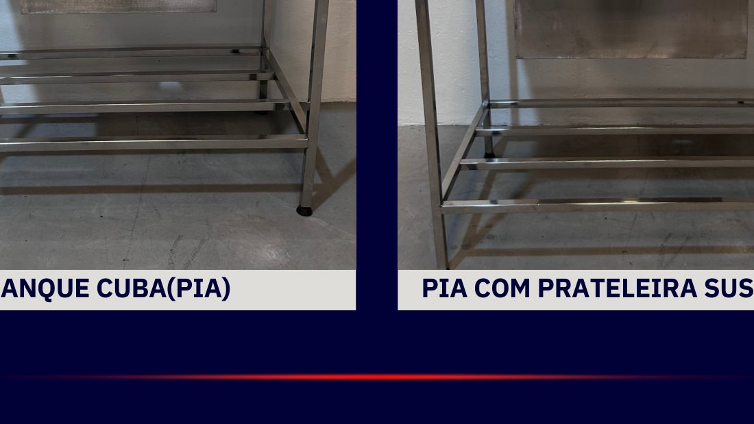 Pia com Prateleira Suspensa