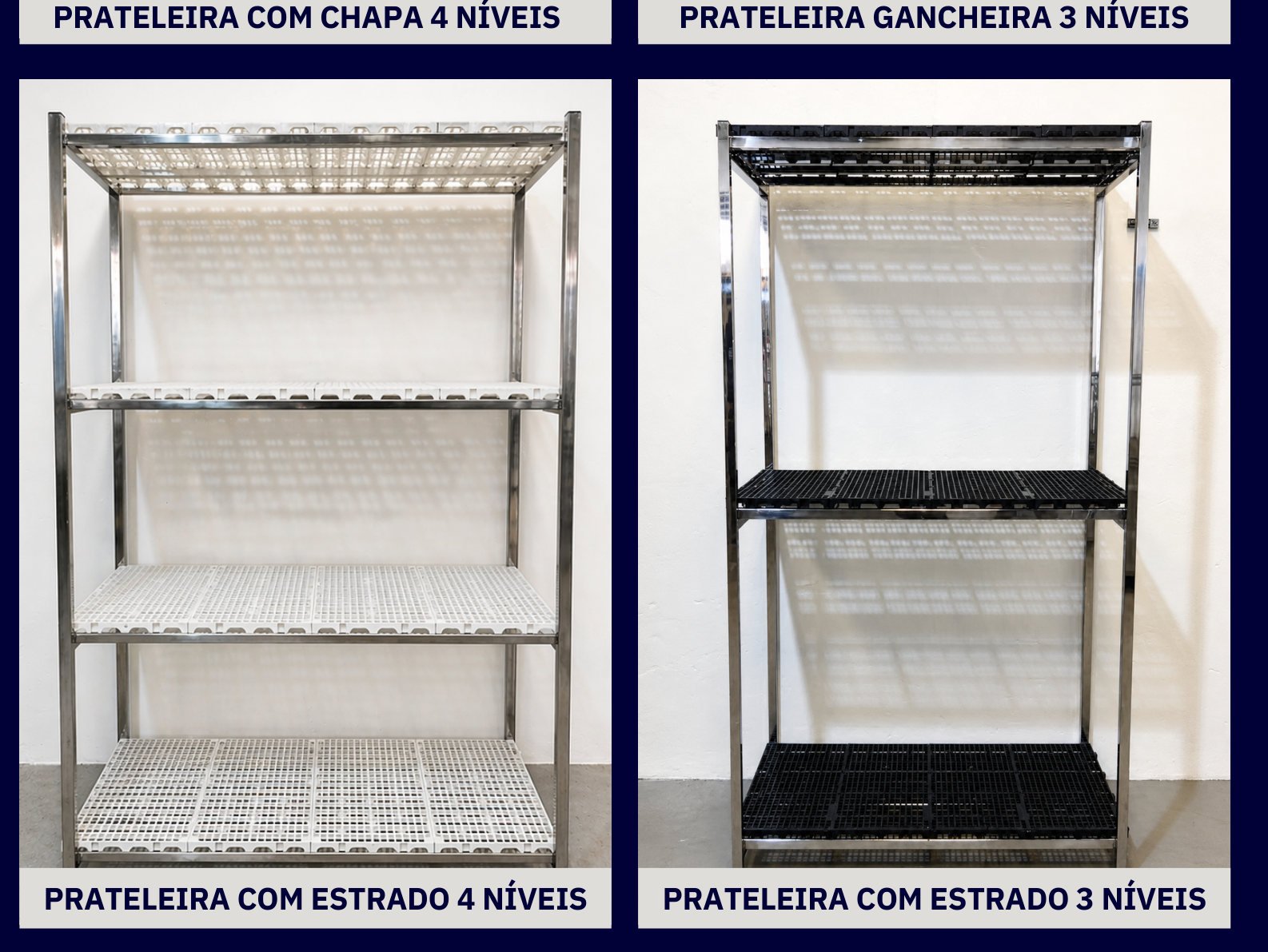 Prateleira com Estrado 4 Níveis